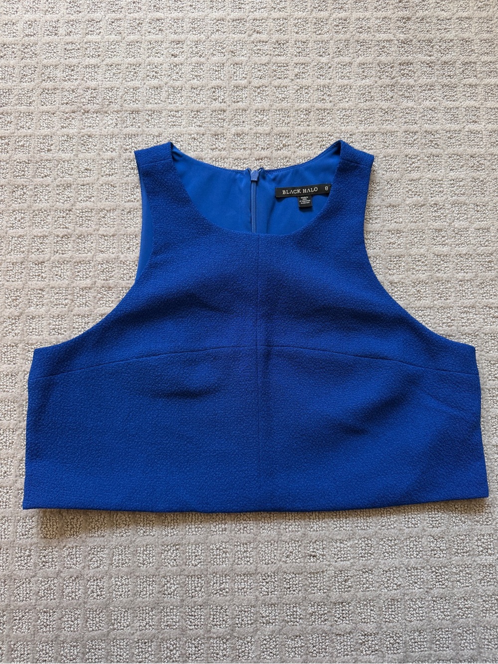 Black Halo Royal Blue Crop Top Size 8